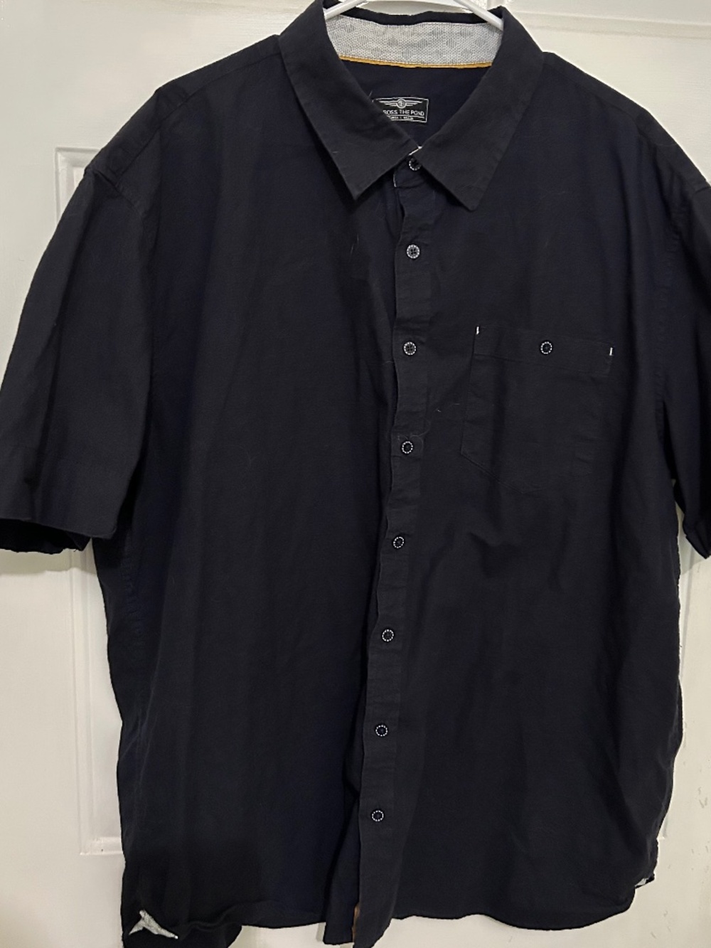 Across The Pond, 3XL, dark blue, short sleeve shirt